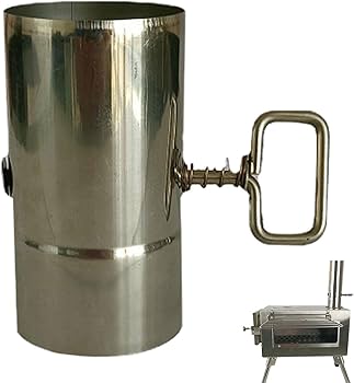 Amazon.co.jp: 煙突管 ステンレス バッフル付きダンパー 長さ調節可能